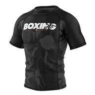 Koszulki sportowe męskie - Rashguard męski z krótkim rekawem na siłownię Extreme Hobby BOLD BOXING - miniaturka - grafika 1