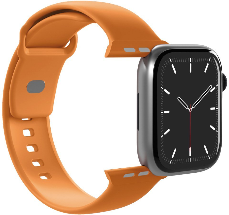 Pasek silikonowy Puro Icon do Apple Watch 44 / 45 / 46 / 49 mm - pomarańczowy