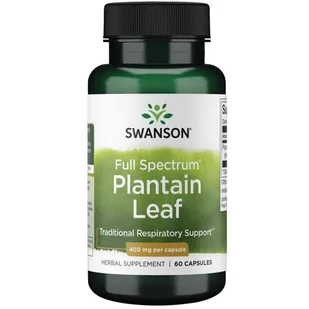 SWANSON Babka zwyczajna FS Plantain Leaf 400mg 60 kapsułek - Suplementy naturalne - miniaturka - grafika 2