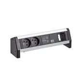 Gniazdka elektryczne - BACHMANN DESK 2xUTE 35 1xŁadowarka USB 1xZasilanie CM 1.0m GST18 - miniaturka - grafika 1