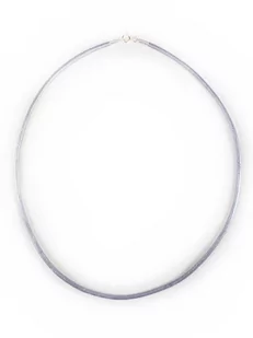 7808-6 Naszyjnik Rzemień Skóra Naturalna + Srebro 925 - Naszyjniki - miniaturka - grafika 1