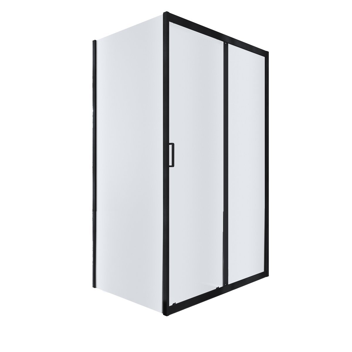 Kabina prysznicowa Durasan 100x80 prostokątna czarny mat bez brodzika