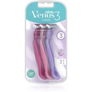 Gillette Venus maszynki jednorazowe 3 Disposable Razors) 3 szt - Maszynki do golenia i wkłady - miniaturka - grafika 1
