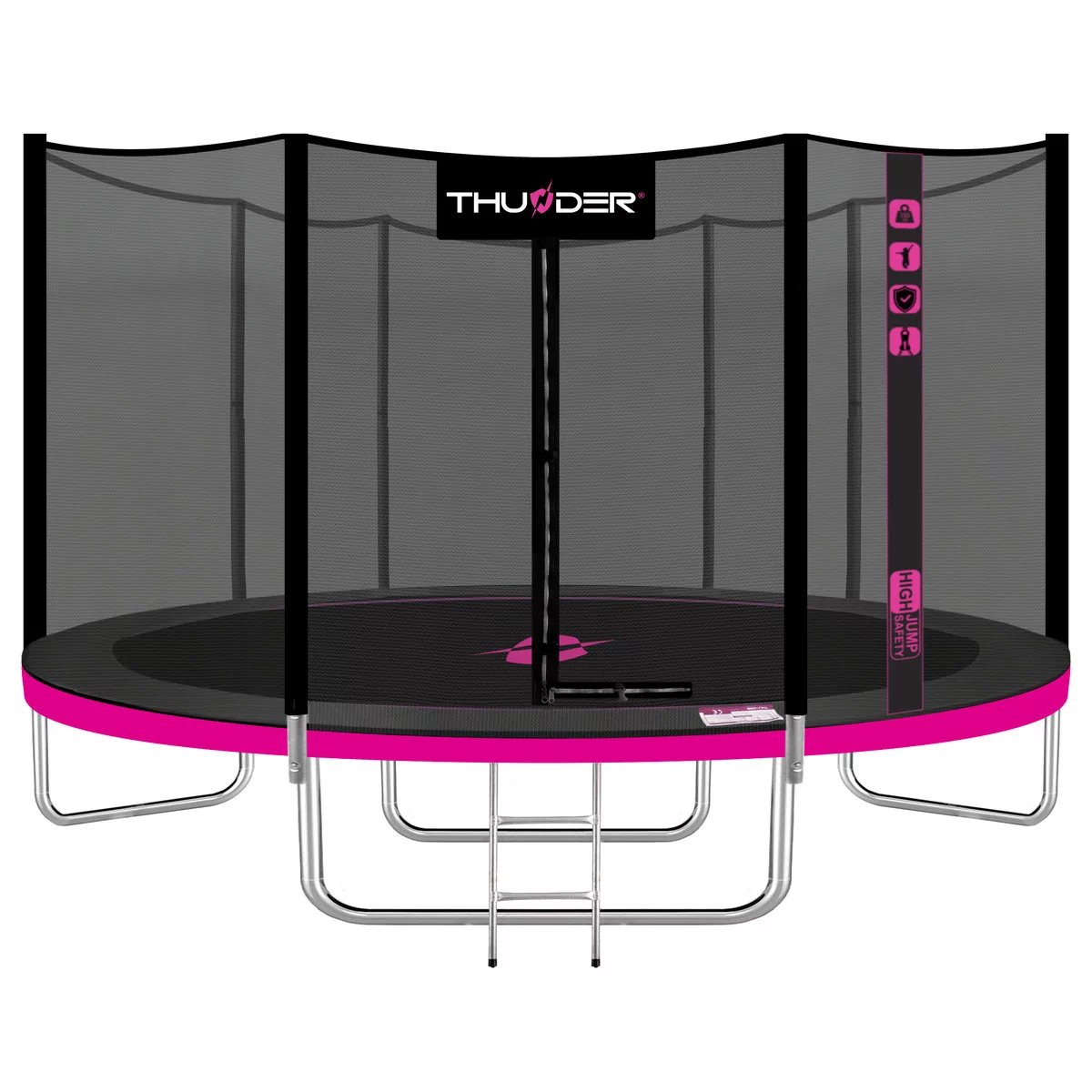 Trampolina Ogrodowa Do Skakania Thunder Outside Pro 12Ft Pink
