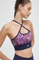 Bielizna sportowa damska - Reebok biustonosz sportowy Modern Safari kolor granatowy wzorzysty - miniaturka - grafika 1