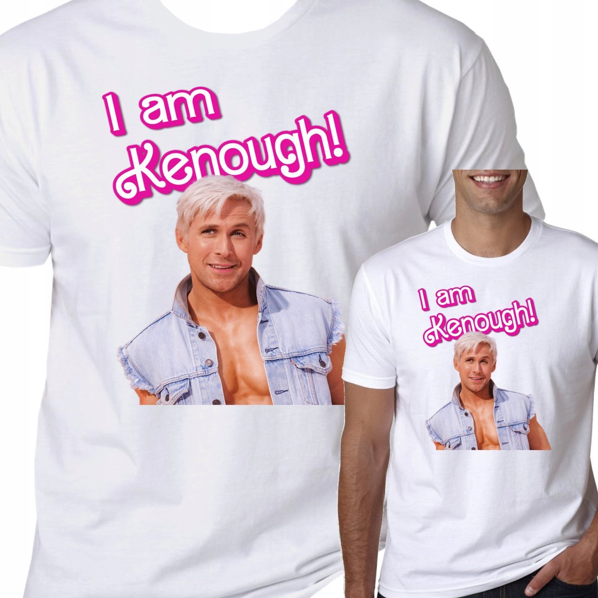 KOSZULKA Barbie I AM KENOUGH Margot KEN L Film PREZENT 3362