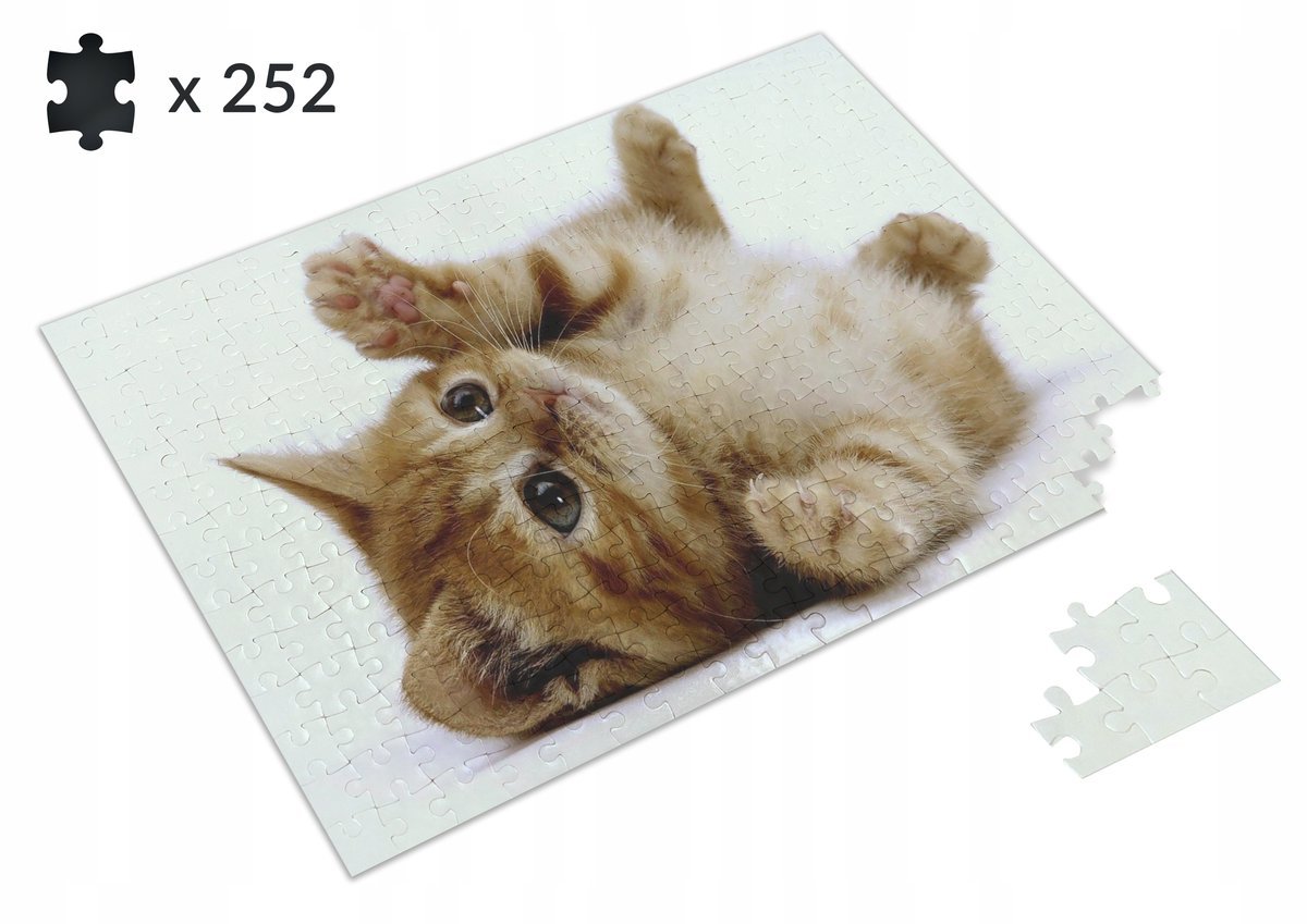 PUZZLE SŁODKI KOTEK SWEET CAT 252 EL. A3 +IMIĘ