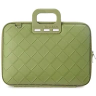 Torby na laptopy - Torba na laptopa BOMBATA Intrecciato 15-16 cali Zielony E00874 41 - miniaturka - grafika 1