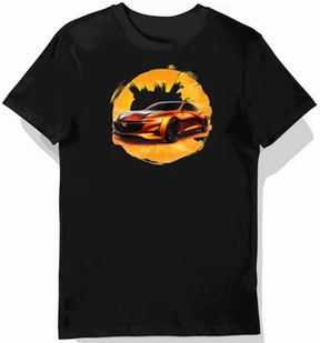 Koszulka męska czarna z motywem pomarańczowego logo samochodu Buick XXL - Koszulki męskie - miniaturka - grafika 1