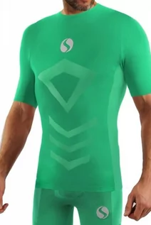 Koszulki sportowe męskie - Sesto Senso Thermo Active CL39 zielona Koszulka męska - grafika 1