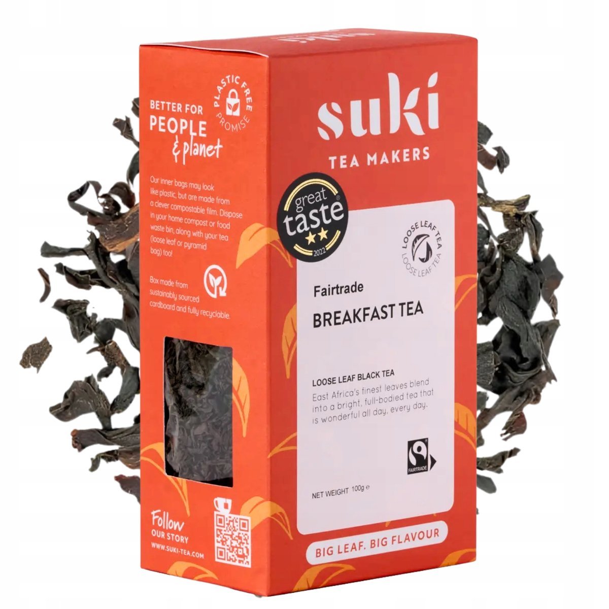 Herbata czarna English Breakfast Suki Tea 100 g liściasta Assam do mleka naturalna bez dodatków