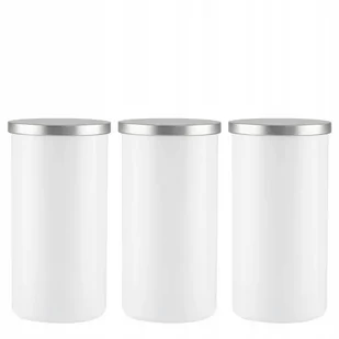 Białe pojemniki do przechowywania z ze srebrnymi deklami Nefeli Snow White 3x1210 ml - Pojemniki kuchenne Białe pojemniki do przechowywania z ze srebrnymi deklami Nefeli Snow White 3x1210 ml - Pojemniki kuchenne - miniaturka - grafika 1