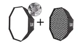 Softboxy - GlareOne Easy Fold 120 cm + Grid X5 120 cm mocowanie Bowens - miniaturka - grafika 1
