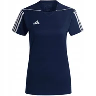 Koszulki i topy damskie - Koszulka damska adidas Tiro 23 League Jersey granatowa HR4613 S - miniaturka - grafika 1