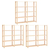 Szafy i regały magazynowe - vidaXL Regały z 5 półkami, 3 szt., 170x38x170 cm, sosna, 500 kg 8719883854656 - miniaturka - grafika 1