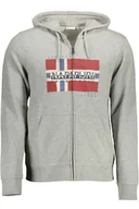 Bluzy męskie - BLUZA NAPAPIJRI Z ZAMKIEM MĘSKA SZARA - miniaturka - grafika 1