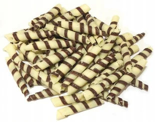RURKI CZEKOLADOWE 52% DEKORACJA TORT MONOPORCJE CZEKOLADA TWISTER MIX 30g - Dodatki do ciast w proszku - miniaturka - grafika 1