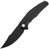 Scyzoryki - WE Knife Kyklos Czarna Rękojeść z Tytanu Czarna Ostrze z Bohler M390 z Wykończeniem Stonewashed Blok - miniaturka - grafika 1