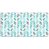 Podkładki na biurko - Mata na biurko Geometryczna akwarela w jodełkę 120x60 cm - miniaturka - grafika 1