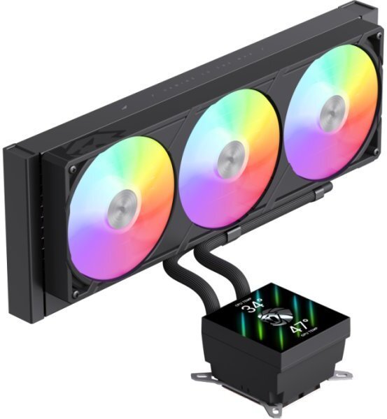 Chłodzenie wodne GameMax Gamemax CPU Liquid Cooler GLACIER 360 LCD BK Black Intel, AMD