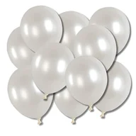 Wesele i ślub - BALONY BIAŁE PERŁOWE NA URODZINY DEKORACJE ŚLUB KOMUNIA OZDOBY 27 CM 10 SZT - miniaturka - grafika 1