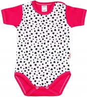 Body dla niemowląt - Body KRÓTKI rękaw 100% Bawełna SERDUSZKA AMARANT r 62 KLEKLE - miniaturka - grafika 1
