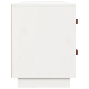 Lumarko Szafka na buty, biała, 100x34x45 cm, lite drewno sosnowe - Szafki na buty - miniaturka - grafika 9