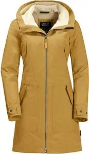 Kurtki damskie - Jack Wolfskin Damska kurtka zimowa Rocky Point Parka złoty bursztyn S 1109372 - grafika 1