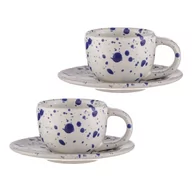 Filiżanki - Biało-niebieskie kamionkowe filiżanki na espresso zestaw 2 szt. 100 ml Carnival – Ladelle - miniaturka - grafika 1