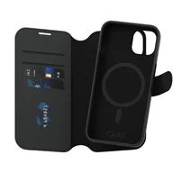 Etui i futerały do telefonów - Etui PANZERGLASS Care Feature Tango 2in1 Wallet do Apple iPhone 15 Czarny - miniaturka - grafika 1