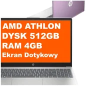 Laptopy - HP 15-fc0133ds / BK1Y9UA / Athlon Silver / 4GB / 512GB / Radeon 610M / HD / Dotyk / Win 11 / Fioletowy - miniaturka - grafika 1