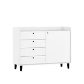 Komody - Komoda 1D4S DOL-03 Dolce MebloCross Biały Mat / Biały Połysk - miniaturka - grafika 1