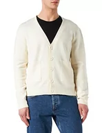 Swetry męskie - Urban Classics Męski kardigan Chunky Cardigan z bocznymi kieszeniami i listwą guzikową, kurtka dla mężczyzn dostępna w 3 kolorach, rozmiary S-5XL, Whitesand, M - miniaturka - grafika 1