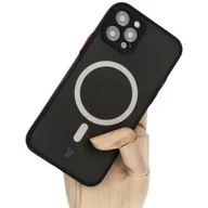 Etui i futerały do telefonów - Bizon Etui Case Hybrid MagSafe do Apple iPhone 12 Pro czarne - miniaturka - grafika 1