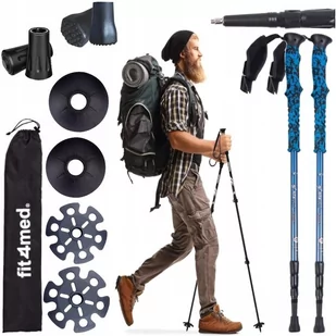 Teleskopowe Kijki do chodzenia NORDIC WALKING - Kije trekkingowe Teleskopowe Kijki do chodzenia NORDIC WALKING - Kije trekkingowe - miniaturka - grafika 1