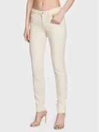 Spodnie damskie - Guess Jeansy Annette W3GA99 D4ZO1 Écru Skinny Fit - miniaturka - grafika 1