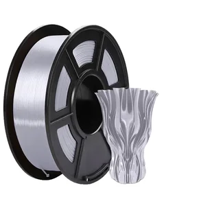 filament do drukarek 3D, wysoka wytrzymałość, 1 kg PLA +, srebrny SILK - Filamenty i akcesoria do drukarek 3D - miniaturka - grafika 1