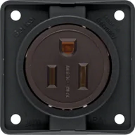 Gniazdka elektryczne - Berker Integro Berker Gniazdo z uziemieniem standard USA/KANADA NEMA 5-15R, czarny mat - miniaturka - grafika 1