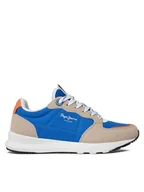 Buty dla chłopców - Pepe Jeans Sneakersy York Mix B PBS30561 Niebieski - miniaturka - grafika 1