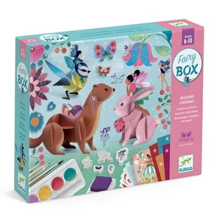 Duży zestaw artystyczny FAIRY BOX - WRÓŻKI 6w1 DJECO DJ09332 - Zabawki interaktywne dla dzieci - miniaturka - grafika 1