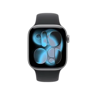 Apple Watch 11 GPS 42mm z aluminium gwiezdna szarość pasek sportowy M/L Czarny - Smartwatch - miniaturka - grafika 1