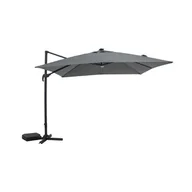 Parasole ogrodowe - Parasol boczny z oświetleniem LED 300 x 300 cm szary - miniaturka - grafika 1