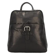 Plecaki - Spikes & Sparrow City Plecak skórzana 27 cm black - miniaturka - grafika 1