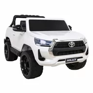 Pojazdy elektryczne dla dzieci - Toyota hilux na akumulator dla dzieci biały + napęd 4x4 + pilot + 2 bagażniki + radio mp3 + led kod: RA-PA.DK-HL860.BIA + Sprawdź na SuperWnetrze.pl - miniaturka - grafika 1