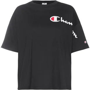 Champion Legacy American Classics W-Big Logo Light Cotton Jersey S-s Oversized Crewneck Koszulka damska, Czarny, L - Koszulki i topy damskie - miniaturka - grafika 1
