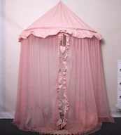 Łóżka dla dzieci i młodzieży - Różowy baldachim dla dziewczynki z oświetleniem LED T0-K52 - miniaturka - grafika 1