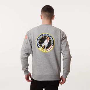 Alpha Industries BLUZA MĘSKA NASA SPACE SHUTTLE GREY HEATHER - Bluzy męskie - miniaturka - grafika 1
