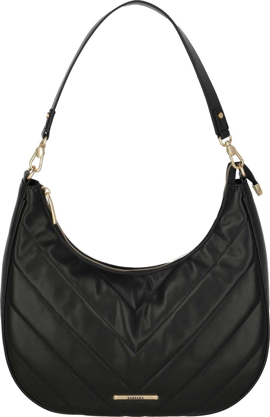 torba podróżna na ramię Barbara Cozy Hobo Bag czarny czarny
