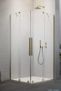 Kabiny prysznicowe - Radaway Furo Brushed Gold KDD kabina 120x120 cm szczotkowane złoto 10105120-99-01L/10105120-99-01R - miniaturka - grafika 1