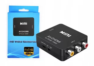 Adapter Av Rca Do Hdmi Konwerter Cinch Cvbs 1080P - Adaptery i przejściówki - miniaturka - grafika 1
